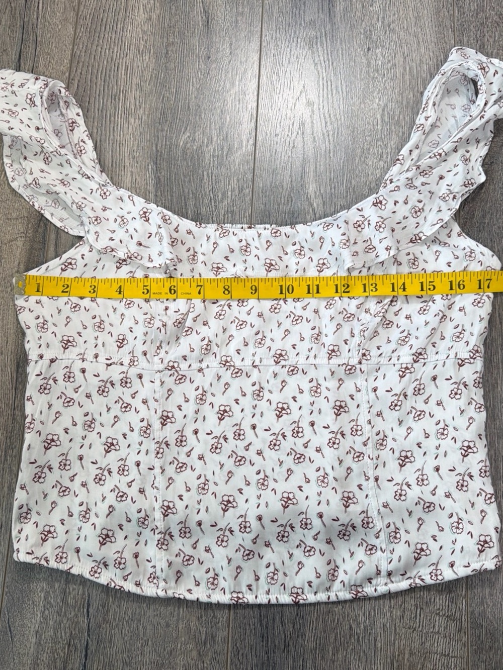 Free People White Floral Ruffle-Trim Camisole - Picture 3 of 8